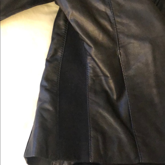 Aqua Black real Leather Jacket XS - Picture 13 of 16